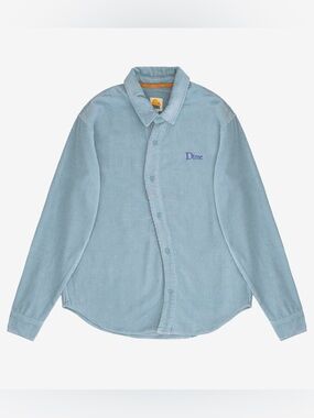 Dime Wave Corduroy Shirt - Stone Blue Sz L Mens 
(Jul A-2)